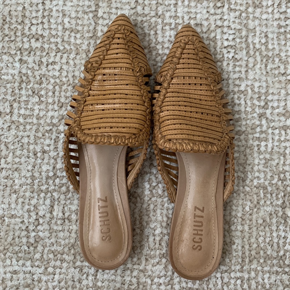 Schutz Woven Mules Size 5